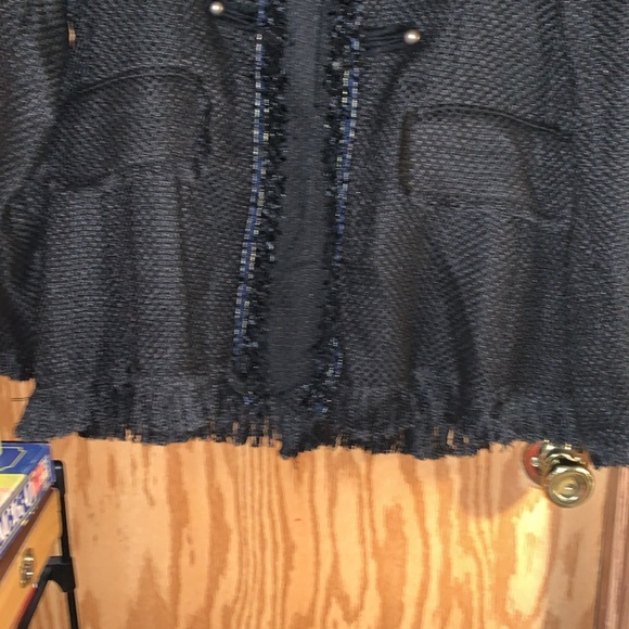 Vocal USA casual black jacket with fringe - Picture 3 of 6